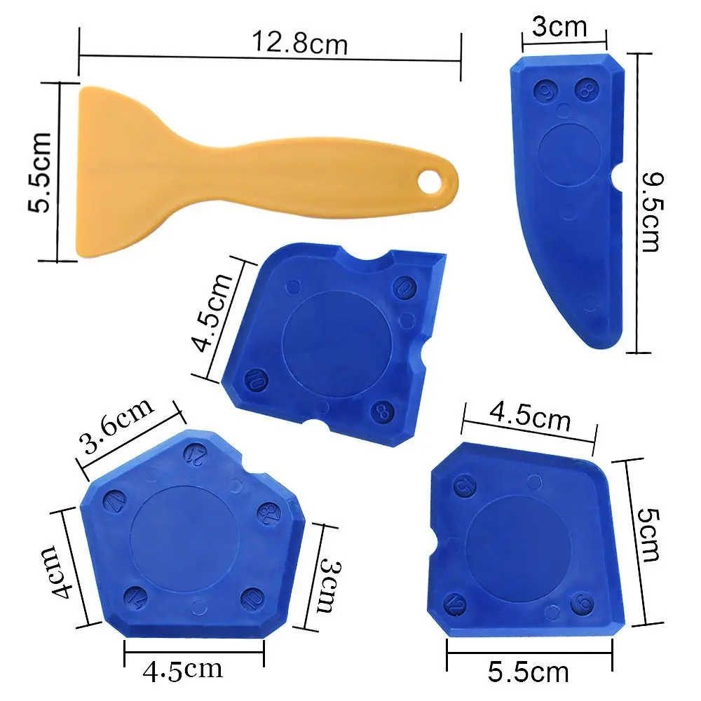 Free Shipping 9 Pieces Sealant Tools Caulking Kit Silicone Remover Sealing Tool for Bathroom Kitchen and Frames Sealant Seals