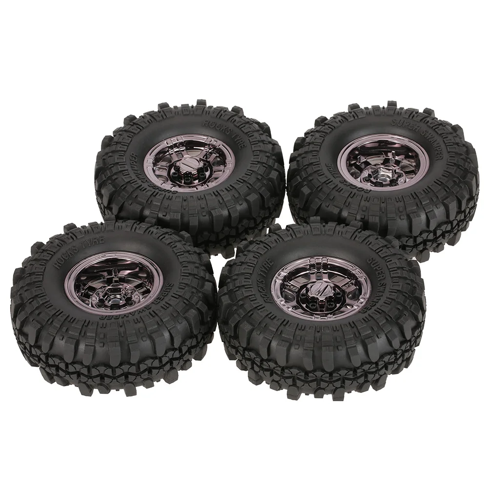 4pcs AX-4020F 1.9 inch 110mm Rock Crawler Tire Wheel with Solid Beadlock Wheel Rim for 110 Traxxas AXIAL RC4WD TF2 RC Car (10)