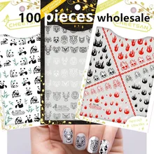 

100 pieces/lot Newest Fashion Wholesale design TSC series export Japan 3d nail art sticker nail decal stamping