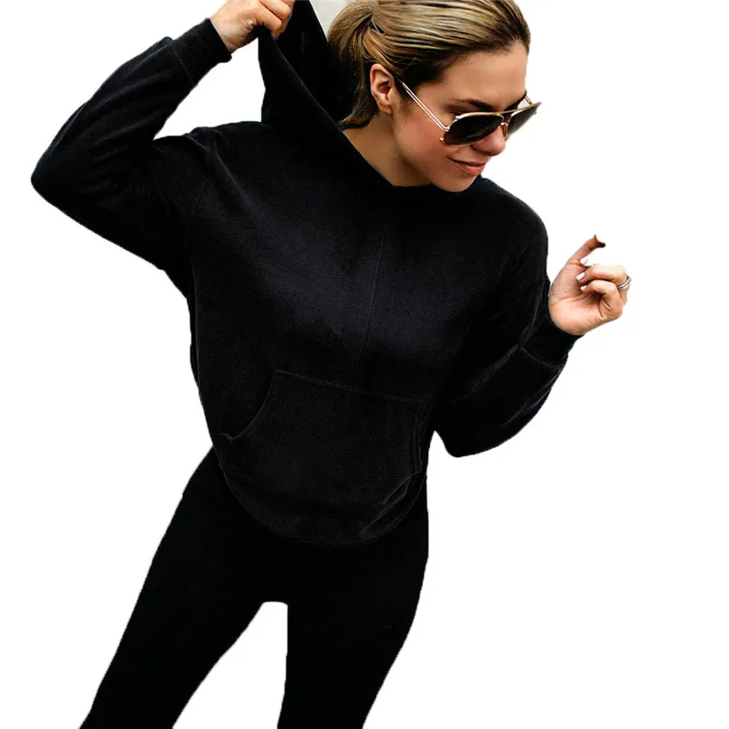 Casual Women  Yoga Top Blouse Shirt Hoodie Backless Sweatshirts Long Sleeve Sport Sports Running Long sleeve sportswear #3j05 (1)