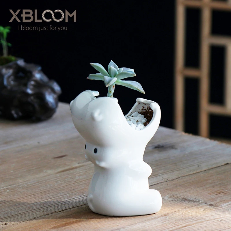 

Simple gardening planting flowerpot vase hippo elephant dinosaur statue toy gift pot desktop potted wedding party vase decor