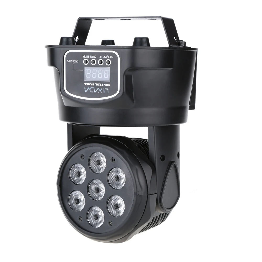 Мини сценический светильник с подвижной головкой DMX512 RGBW светодиодный