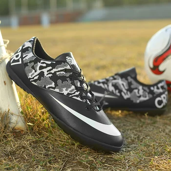 

Outdoor Lawn Short Nail Soccer Shoes Sneakers for Men 2018 New Comfortable Waterproof Student Training Football Shoes Zapatos 44