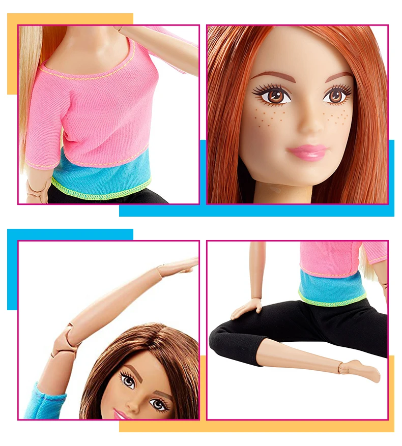 Бренд Barbie Ограниченная серия, 3 стиля, модные куклы, модель йоги, Игрушки для маленьких детей, подарок на день рождения, кукла Барби, модель Boneca DHL81