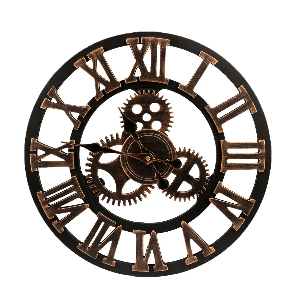 European Silent Wooden Modern Design Decorative Hanging Wall Clock