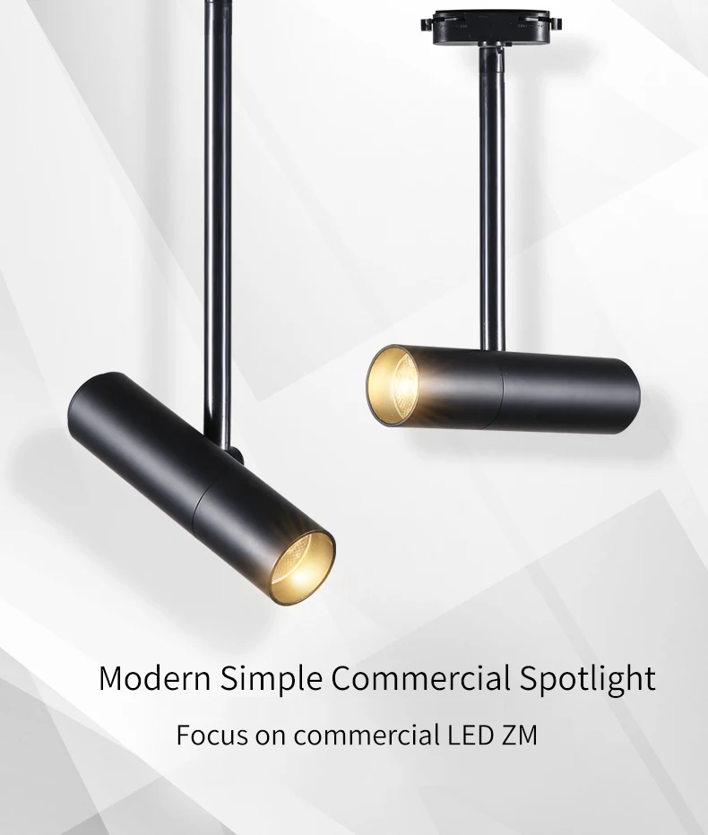 Holofotes de Trilho Girar Faixa Cob Aisilan Preto Branco Ferroviário Luzes Luminárias 7w Led Luz 2 luz cob aisilan preto branco ferroviário luzes luminárias