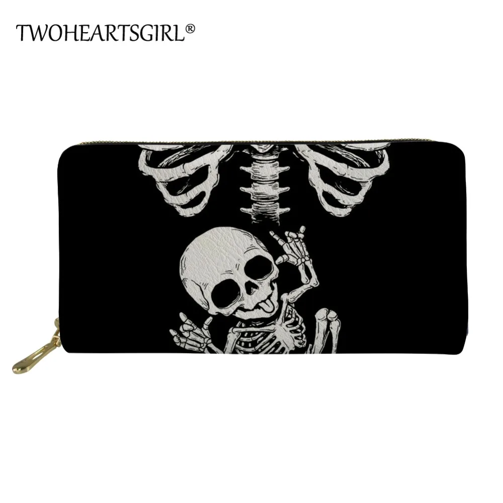 Женский кошелек twoheart sgirl новинка с мексиканским черепом на Хэллоуин держатель