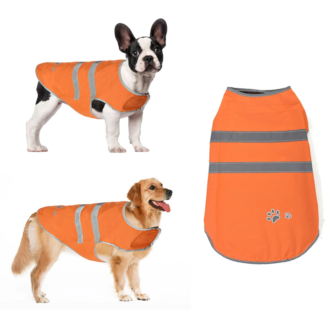 

Reflective Dog Raincoat Waterproof Dogs Rain Jacket Safety Rainwear Dog vest Poncho Clothes For Small Medium Large Pet Dogs