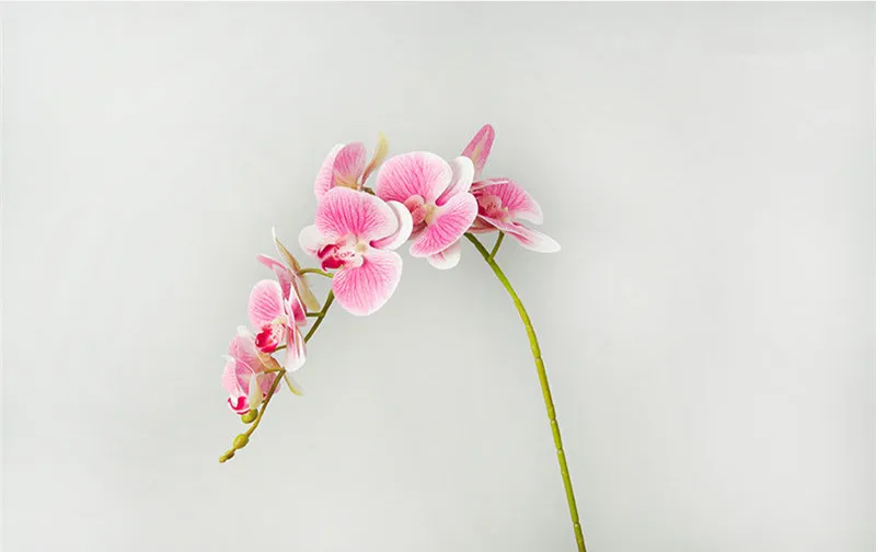 Flone 9 Heads Artificial Butterfly Orchid Flowers Real Touch Butterfly Orchid Simulation Orchid Flowers Wedding Home Party Decor (4)
