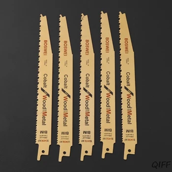 

5 Pc 8 Inch BIM Reciprocating Quick Cut Saw Blade S3456XF For Metal Wood Cutting Mar28