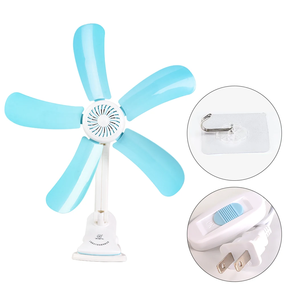 EU/US/AU Plug Multifunction Wall Hanging Table Holder Fan Household Hot Quiet 5 Leaves Electric Clip Fan Summer Cooler Clip Fans