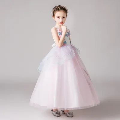Лето, Новое Стильное платье с единорогом для девочек, женское Радужное платье с цветочным рисунком, костюм на Хэллоуин для детей