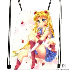 Custom Bishoujo Senshi Sailor Moon походная сумка на шнурке Cute Daypack Kids Satchel (черная спина) 31x40 cm #180531-03-11