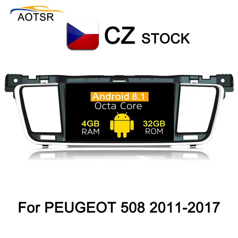 Perfect IPS Screen Android 8.1 Car head unit For PEUGEOT 508 2011 2012 2013 2014 2015 2016 2017 Car Radio stereo with GPS navigation BT 3