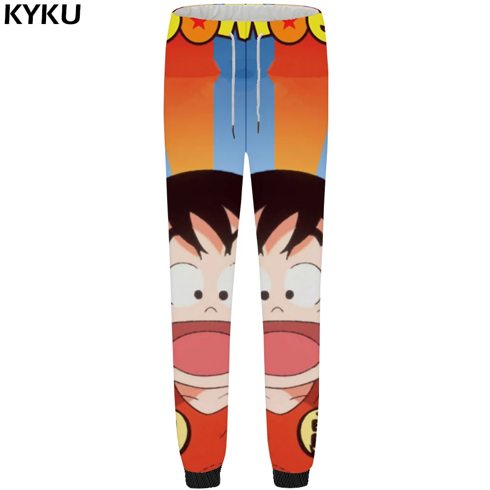 KYKU Dragon Ball Pants Men Goku Character Trousers Baggy Colorful 3d