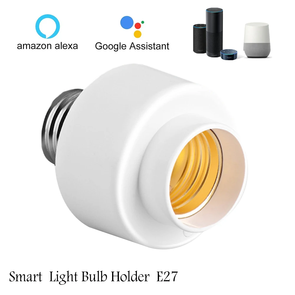 

New Smart E27 Light Bulb Head Base , Intelligent Lamp Head Wifi Remote Switch Voice Control Compatible with Alexa Google Home