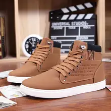 2016 new arrivals fashion PU Ankle boots warm men boots winter shoes