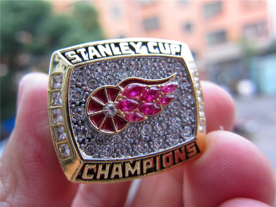 Drop Shipping 1998 Detroit Red Wings Stanley Cup Championship Ring With Wooden Display Box Fan Men