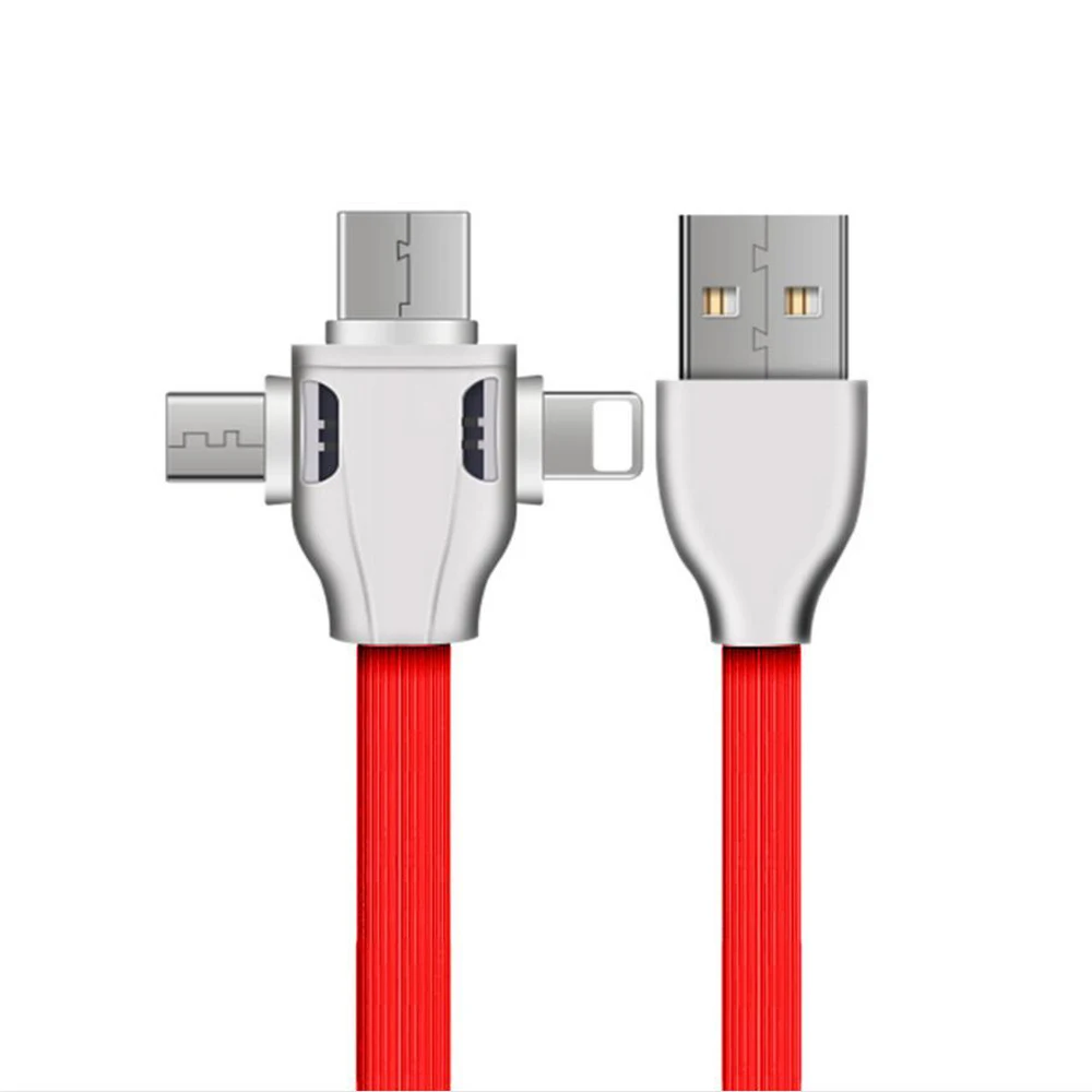كابل يو اس بي ل فون 7 6 6 s 5 5 s se لسامسونج شحن شاحن نوع C المصغّر usb كابل للأندرويد 3 في 1 الهاتف المحمول كابل