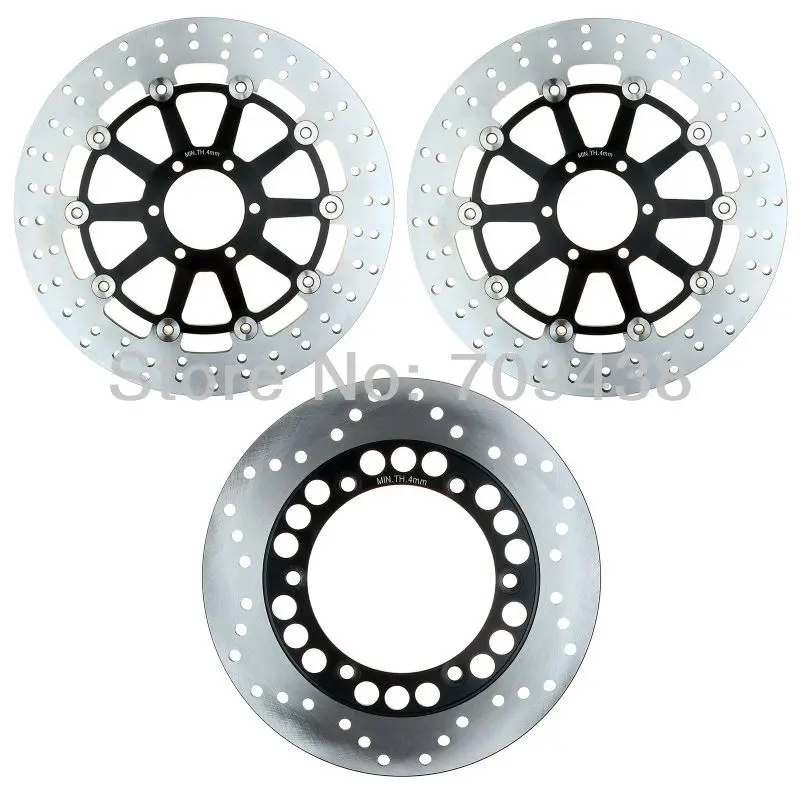 Full Set Round Front+Rear Brake Disc Rotor For YAMAHA TDM 850 1991 2001