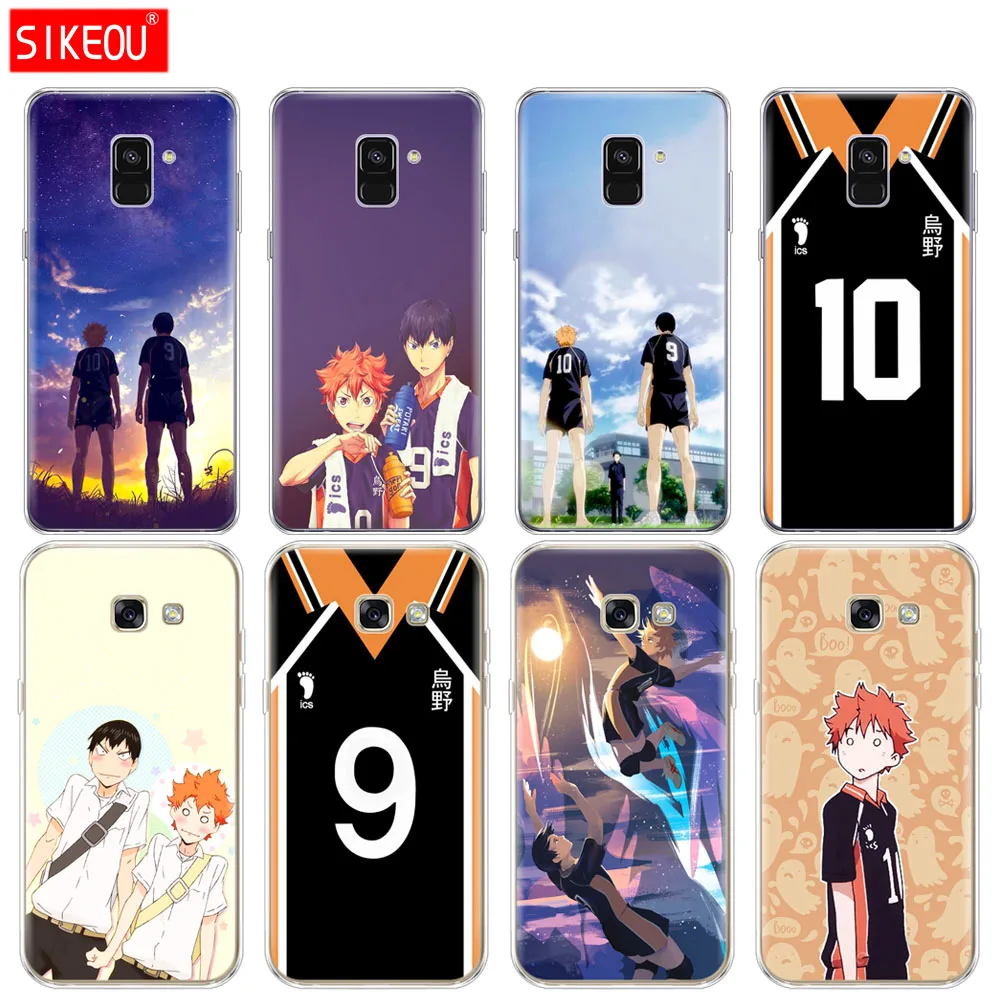 Силиконовый чехол для телефона Samsung Galaxy A6 A8 2018 A3 A310 A5 A510 A7 2016 2017 Haikyuu Hinata атаки аниме