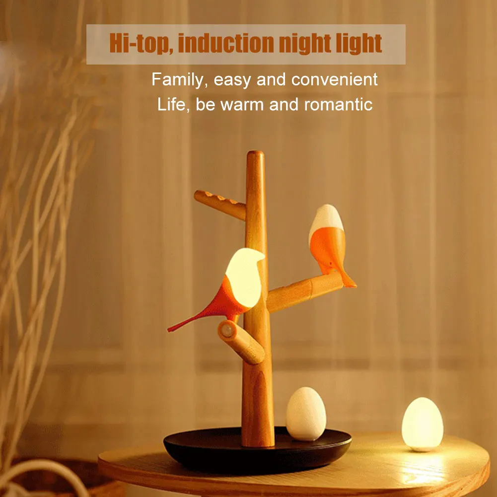 

USB Charging LED Table Lamp Tree Branch 3200K Infrared Sensor Night Light No Flickering for Home TN99
