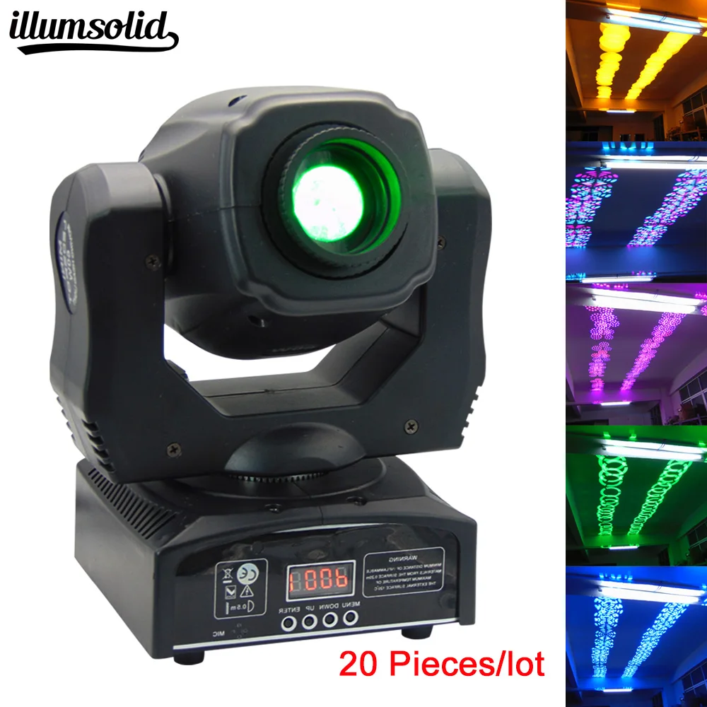 

(20 pieces/lot) china moving head light mini led 60w 540/180 degree variable Manual Focus for dj night light moving head