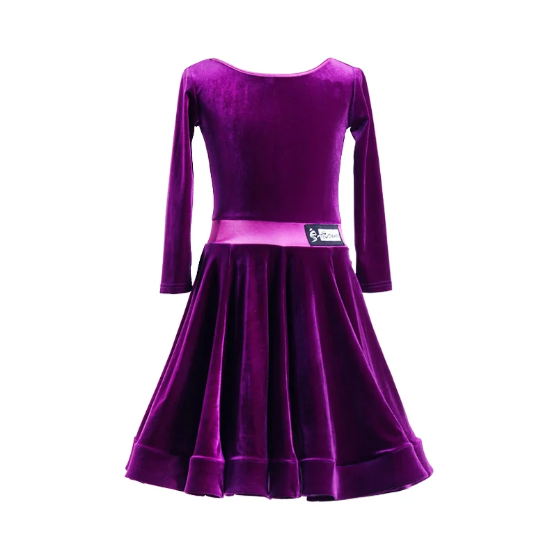 

2018 New Style Latin Dance Dress Girls Ballroom Cha Cha Competition Dancing Costume Children Kids Latino Dance Dresses ZH5068