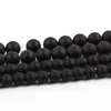 Une pierre naturelle de qualité noire Onyx mat Agates perles rondes en vrac pour la fabrication de bijoux bracelet à bricoler soi-même livraison directe de 4-12 MM ► Photo 3/4