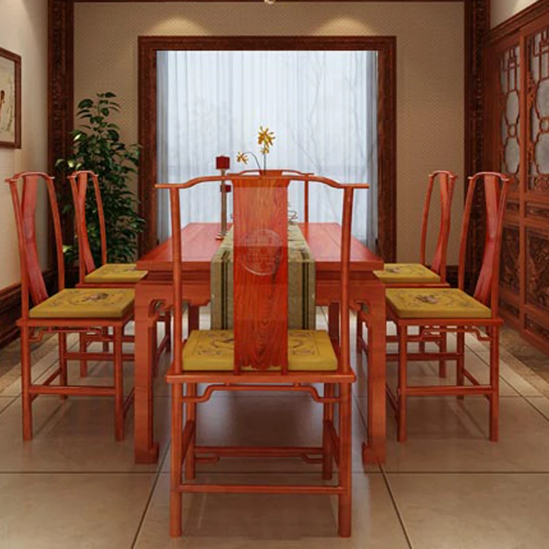 Us 7847 5 Di Scontoin Legno Di Palissandro Soggiorno Sala Da Pranzo Set Da Tavola 1 Tavolo E 6 Sedie Classica In Legno Massello Mobili Per La