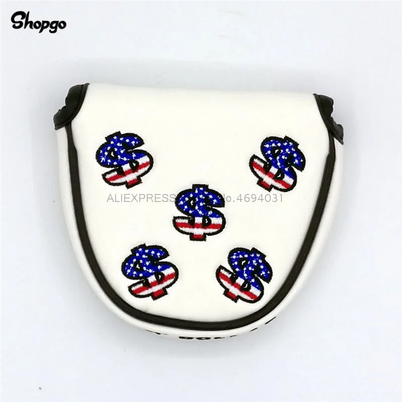 

[3 Colors] Golf Dollar Mallet Putter HeadCovers 13x11.5cm Outdoor Waterproof Club Accessories Golf Covers For Man Women