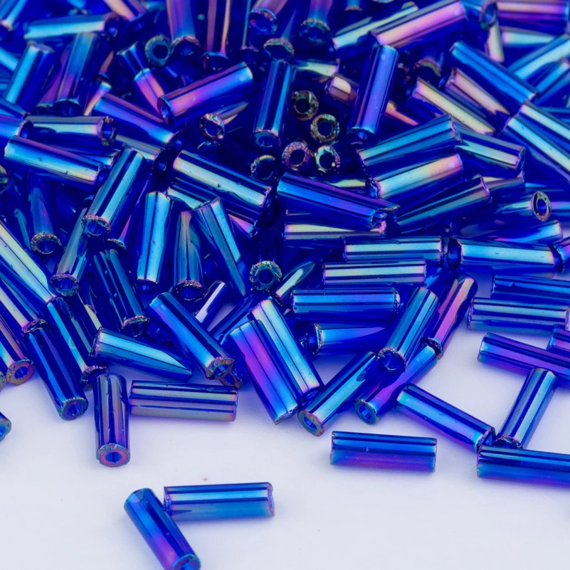 

Taidian Matsuno Bugle beads For beaded Earring Rainbow color 6MMx1.9MM 10grams/lot About 290 Pieces