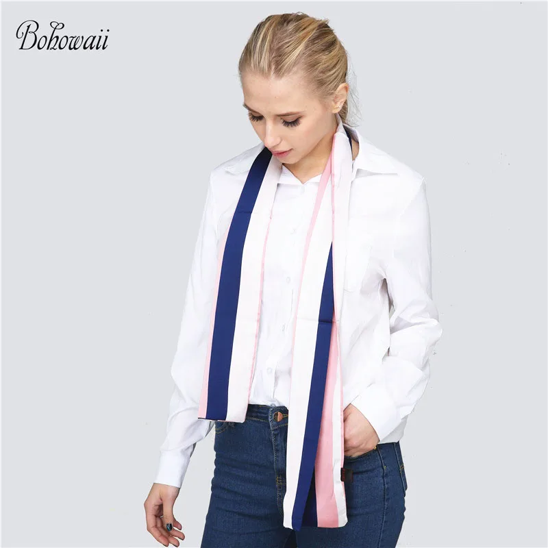 BOHOWAII Модный классический полосатый Женский фуляр 150x15 см Женская бандана Bufanda