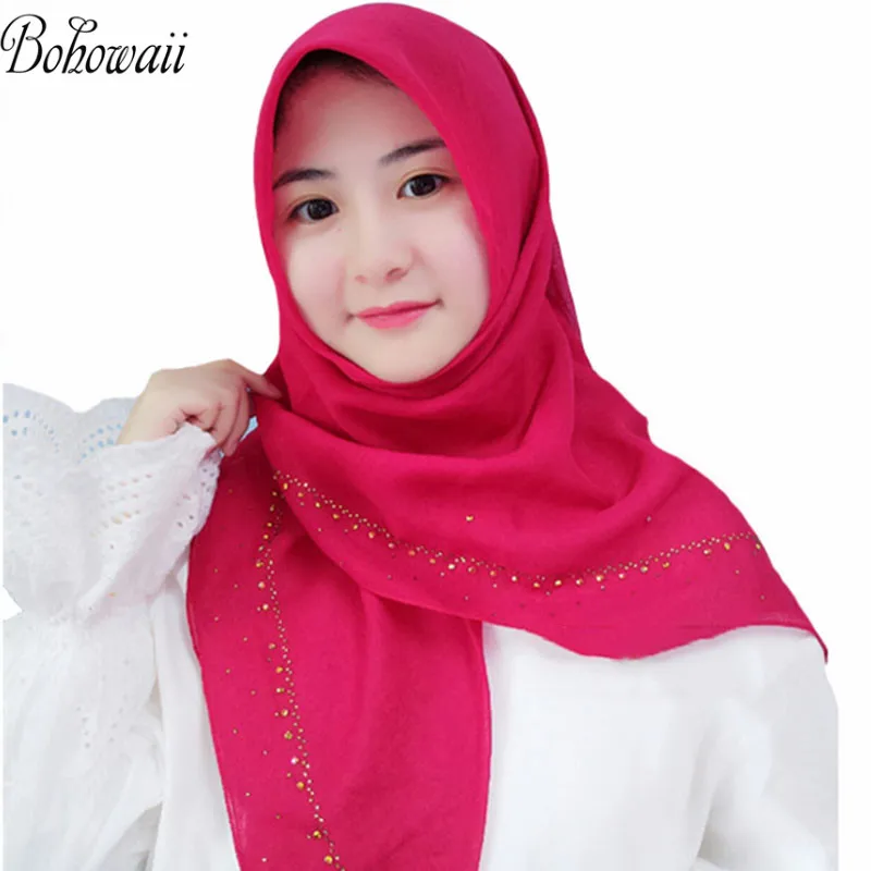 Buy BOHOWAII Hijabs Muslim Islamic Scarf Scarves for