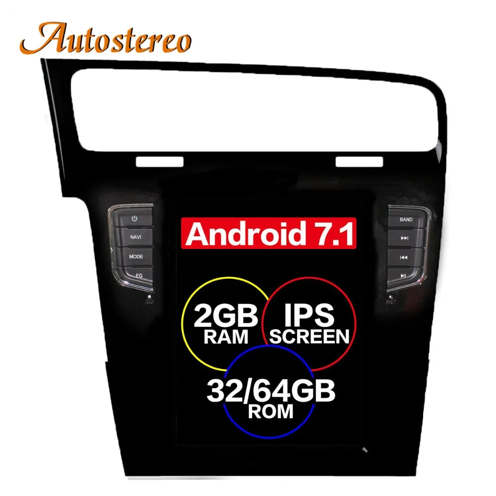 

Tesla style Android7.1 Car GPS Navigation No DVD Player For Volkswagen/VW GOLF 7 2013+ auto radio tape recorder head unit stereo