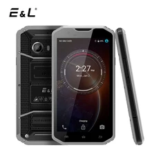 E & L W8 4 г LTE смартфон 5.5 дюймов Android 6.0 Celular Octa core 2 ГБ Оперативная память 16 ГБ Встроенная память 8MP Dual SIM Водонепроницаемый ударопрочный телефон IP68