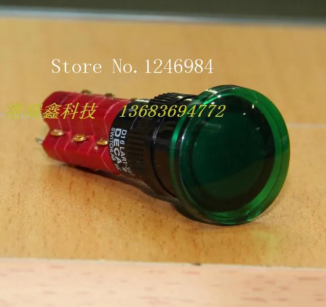 

[SA]M16 with lock button switch DECA Taiwan Progressive Alliance Round three -way transparent green mushroom head D16LAR3-3AB--5