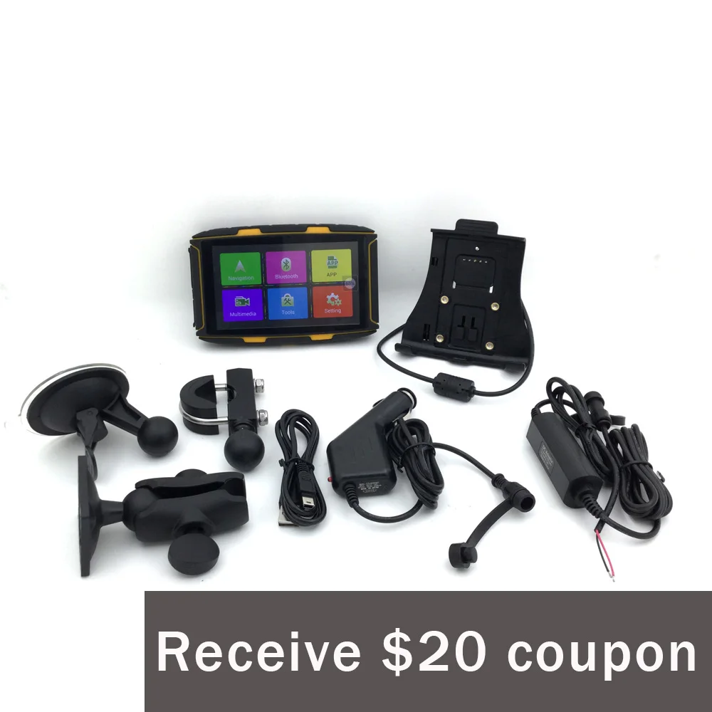 

KARADAR Nest 5 inch IPS screen motorcycle GPS navigation Android 4.4.2 with WIFI bluetooth FM waterproof to IPX7 RAM 1G