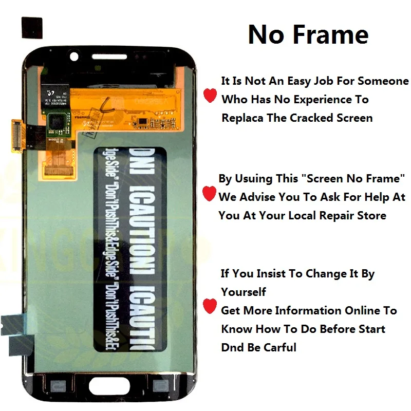 Сменный сенсорный ЖК экран для Samsung Galaxy S6 Edge LCD G925 G925F SM G925F/SAMSUNG Edge|Экраны мобильных