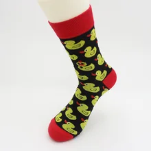 Классные носки с изображением Уток из мультфильма в стиле хип-хоп, хлопковые женские носки скейтбордиста, забавные носки для влюбленных, элегантные креативные Повседневные носки Harajuku для пары