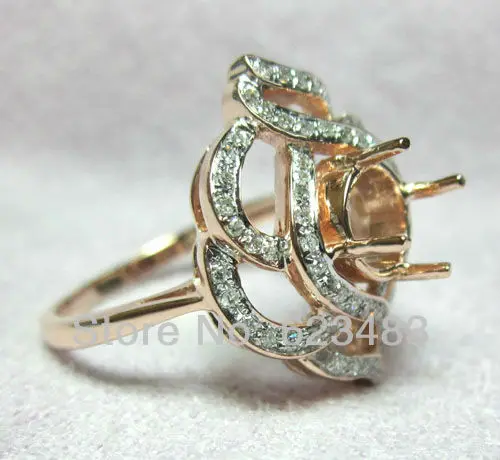 Однотонное обручальное кольцо с розовым золотом 14k|wedding rings|ring ringrose gold wedding ring |