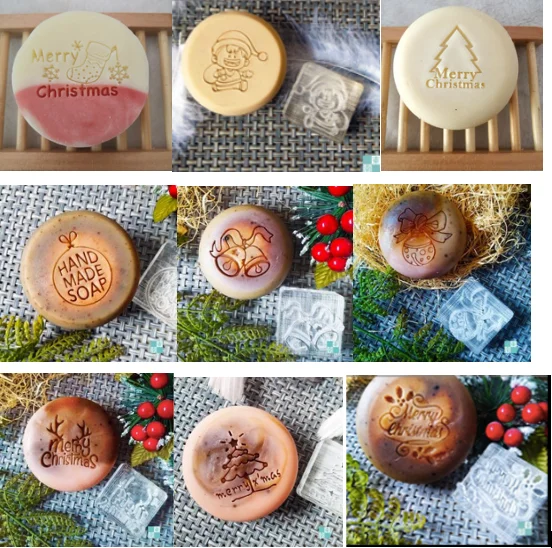 

christmas natural handmade soap acrylic seal Mini DIY natural organic glass stamp chapter
