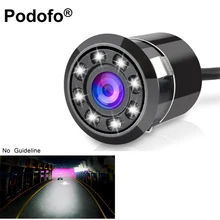 Podofo Waterproof Car Backup Camera HD Color CCD Rear View Camera 8 LED Night Vision 170 Degree Parking System (No Guide Line)