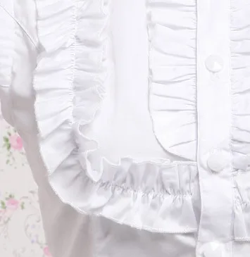 Белая хлопковая рубашка в стиле Лолиты с кружевом, повседневная одежда, облегающая, без рукавов, Лолита, на заказ, большой размер, принцесса Топ Лолиты