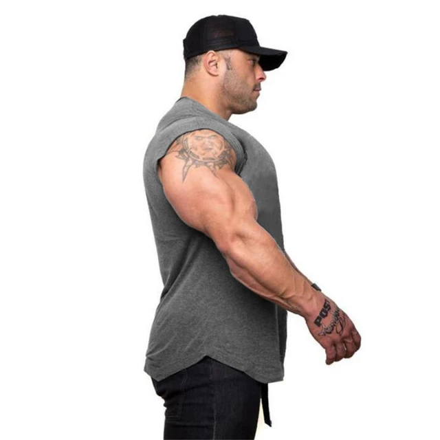 2019 Gyms entrenamiento camiseta sin mangas camisetas para Hombre Ropa de culturismo Fitness para Hombre Ropa
