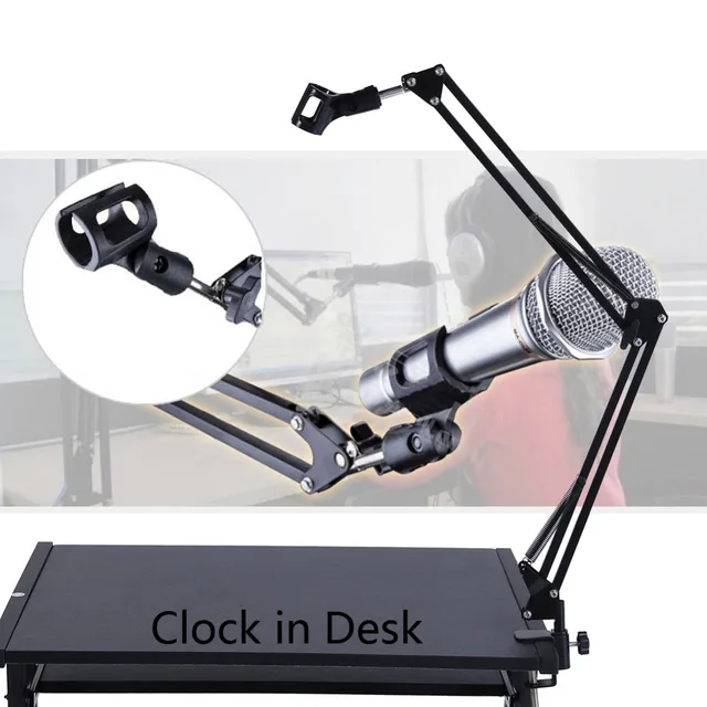 Adjustable Desk Live Radio Recording Microphone Phone Foldable Mic