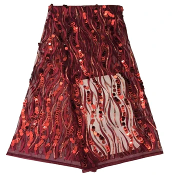 

African Lace Fabric French Sequins Net Lace High Quality African Sequin Lace Fabric for 2018 French Sequin Fabric HJ1189-1