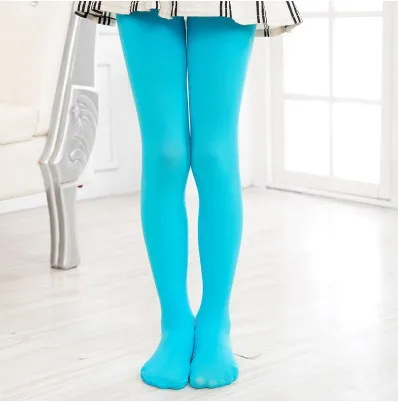 light blue С фабрики; сезон весна-осень; 80D; бархатные колготки для девочек; профессиональные Балетные белые детские танцевальные колготки для девочек - Цвет: light blue