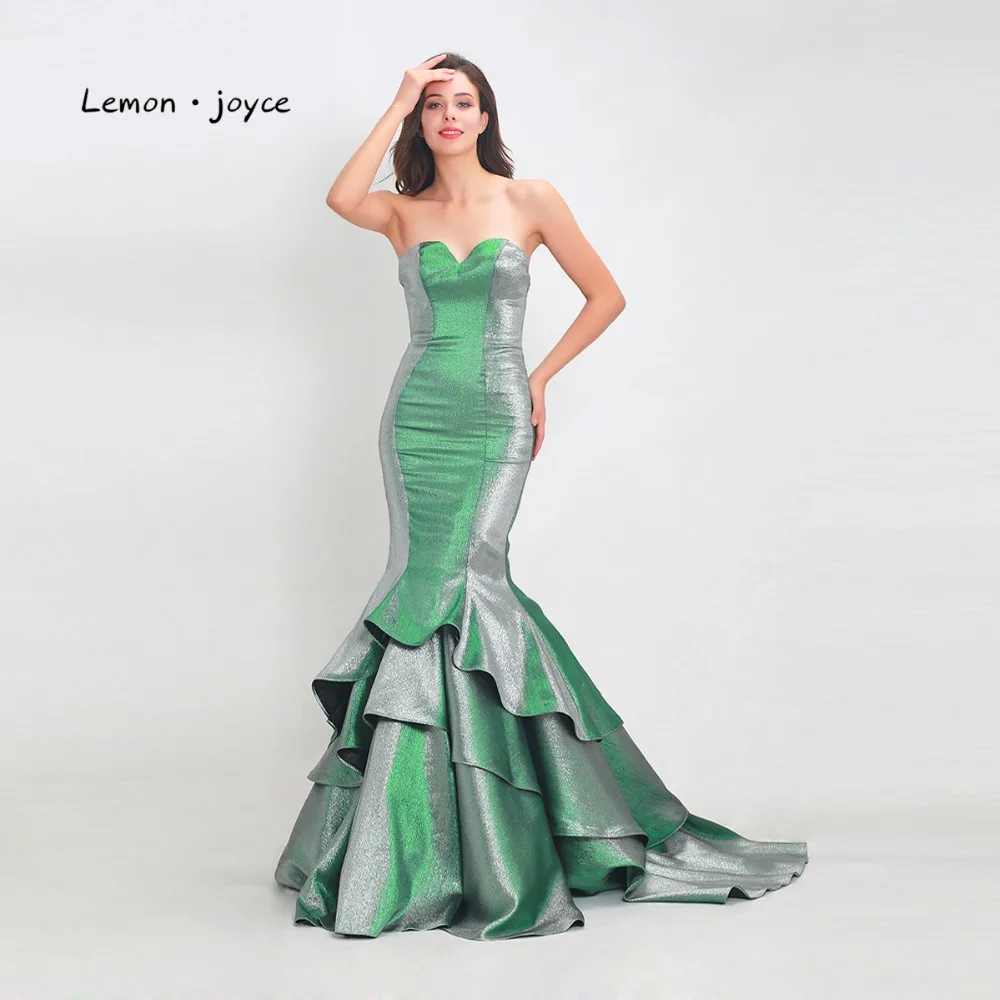 

Lemon joyce Formal Evening Dresses 2019 Elegant Sweetheart Simple Mermaid Party Gowns Floor Length Reflective Dress Plus Size