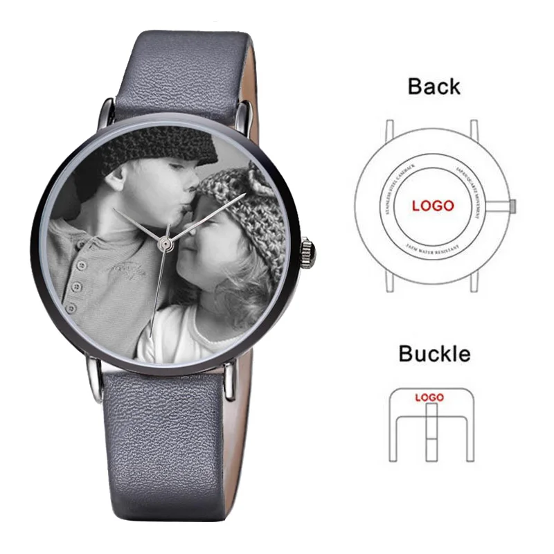 BAOSAILI BSL1011 сублимационные пустые часы с монограммой, печать ваших собственных фото на заказ, женские часы для девушек - Цвет: logo on three place